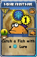 Wizard101 Fishing spell card: Lesser Frost Lure, Spell ID 8343