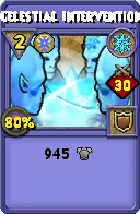 Wizard101 Ice spell card: Celestial Intervention, Spell ID 8536
