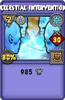 Wizard101 Ice spell card: Celestial Intervention, Spell ID 8538