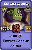 Wizard101 Myth spell card: Extract Gobbler, Spell ID 8575