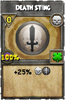 Wizard101 Death spell card: Death Sting, Spell ID 8293