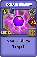 Wizard101 Shadow spell card: Donate Shadow, Spell ID 8919