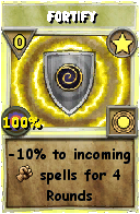 Wizard101 Star spell card: Fortify, Spell ID 8904