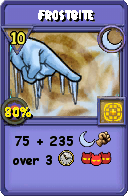 Wizard101 Moon spell card: Frostbite, Spell ID 8621