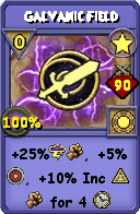 Wizard101 Star spell card: Galvanic Field, Spell ID 8408