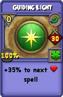 Wizard101 Life spell card: Guiding Light, Spell ID 8666