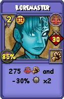 Wizard101 Balance spell card: Loremaster, Spell ID 8768
