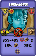 Wizard101 Balance spell card: Loremaster, Spell ID 8767