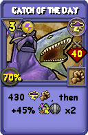Wizard101 Storm spell card: Catch of the Day, Spell ID 8052