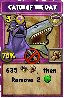 Wizard101 Storm spell card: Catch of the Day, Spell ID 8043