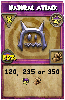 Wizard101 Storm spell card: Natural Attack, Spell ID 8154