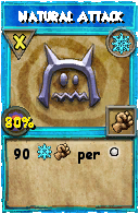 Wizard101 Ice spell card: Natural Attack, Spell ID 8633