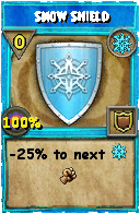 Wizard101 Ice spell card: Snow Shield, Spell ID 8546