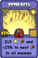 Wizard101 Star spell card: Power Nova, Spell ID 8109