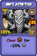 Wizard101 Storm spell card: Oni's Attrition, Spell ID 8508