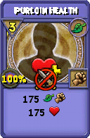Wizard101 Life spell card: Purloin Health, Spell ID 8290