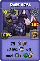 Wizard101 Shadow spell card: Dark Nova, Spell ID 8183