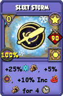 Wizard101 Star spell card: Sleet Storm, Spell ID 8411