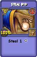 Wizard101 Balance spell card: Steal Pip, Spell ID 8934