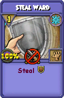 Wizard101 Ice spell card: Steal Ward, Spell ID 8342