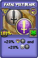 Wizard101 Storm spell card: Fatal Volt Blade, Spell ID 8282