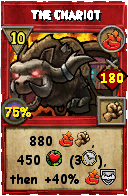 Wizard101 Fire spell card: The Chariot, Spell ID 8018