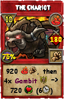 Wizard101 Fire spell card: The Chariot, Spell ID 8017