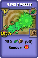 Wizard101 Life spell card: Lively Volley, Spell ID 8419