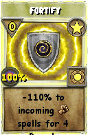 Wizard101 Star spell card: Fortify, Spell ID 9002