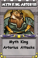 Wizard101 School 16 spell card: Myth King Artorius, Spell ID 9005