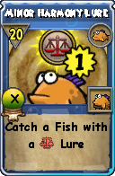 Wizard101 Fishing spell card: Minor Harmony Lure, Spell ID 9013