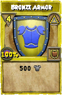 Wizard101 Myth spell card: Bronze Armor, Spell ID 9022