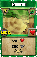 Wizard101 Life spell card: Rebirth, Spell ID 9033