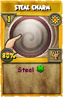 Wizard101 Sun spell card: Steal Charm, Spell ID 9048