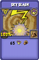 Wizard101 Storm spell card: Sky Slash, Spell ID 9065