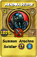 Wizard101 Myth spell card: Arachna Soldier, Spell ID 9066