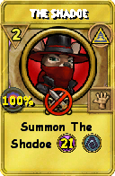 Wizard101 Myth spell card: The Shadoe, Spell ID 9077