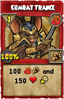Wizard101 Fire spell card: Combat Trance, Spell ID 9083