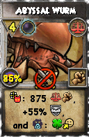 Wizard101 Balance spell card: Abyssal Wurm, Spell ID 9093