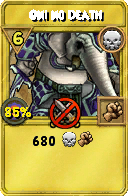 Wizard101 Death spell card: Oni no Death, Spell ID 9096