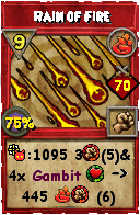 Wizard101 Fire spell card: Rain of Fire, Spell ID 9097