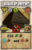 Wizard101 Balance spell card: Scales of Destiny, Spell ID 9109