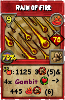 Wizard101 Fire spell card: Rain of Fire, Spell ID 9110