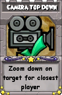 Wizard101 School 16 spell card: Camera Top Down, Spell ID 9112