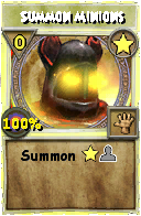 Wizard101 Star spell card: Summon Minions, Spell ID 9114