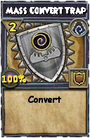 Wizard101 Shadow spell card: Mass Convert Trap, Spell ID 9117