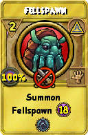 Wizard101 Myth spell card: Fellspawn, Spell ID 9118