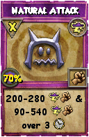 Wizard101 Storm spell card: Natural Attack, Spell ID 9119