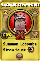 Wizard101 Myth spell card: Lacombe StrawHouse, Spell ID 9120