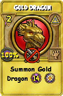 Wizard101 Myth spell card: Gold Dragon, Spell ID 9129